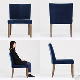 北欧 カフェチェア ダイニングソファー | JOY Mサイズ 肘なしタイプ モケット生地 ブラウン脚 1脚