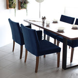 北欧 カフェチェア ダイニングソファー | JOY Mサイズ 肘なしタイプ モケット生地 ブラウン脚 1脚