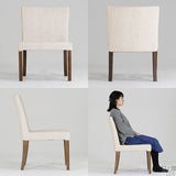 リビングチェア カフェ風 チェア | JOY Mサイズ 肘なしタイプ NS-7生地 ブラウン脚 1脚