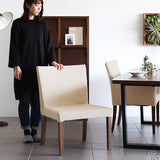 リビングチェア カフェ風 チェア | JOY Mサイズ 肘なしタイプ NS-7生地 ブラウン脚 1脚