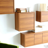 ウォールシェルフ 扉付き | WallBox7-DX A 単品M 木目