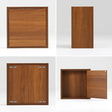 ウォールシェルフ 扉付き | WallBox7-DX A 単品M 木目