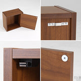 ウォールシェルフ 扉付き | WallBox7-DX A 単品M 木目