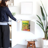 ウォールシェルフ 扉付き | WallBox7-DX A 単品M 木目