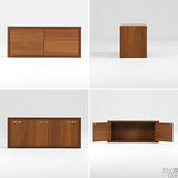 ウォールシェルフ 扉付き | WallBox7-DX B 単品S 木目