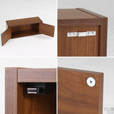 ウォールシェルフ 扉付き | WallBox7-DX B 単品S 木目