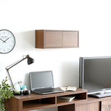 ウォールシェルフ 扉付き | WallBox7-DX B 単品S 木目