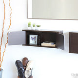 ウォールシェルフ 扉付き | WallBox7-DX B 単品S 木目