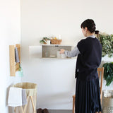 ウォールシェルフ 扉付き | WallBox7-DX B 単品S 木目