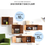 ウォールシェルフ 扉付き | WallBox7-DX B 単品M 木目