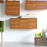 ウォールシェルフ 扉付き | WallBox7-DX B 単品M 木目