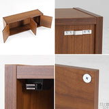 ウォールシェルフ 扉付き | WallBox7-DX B 単品M 木目