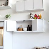 ウォールシェルフ 扉付き | WallBox7-DX B 単品M 木目