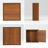 ウォールシェルフ 扉付き | WallBox7-DX D 単品M 木目