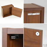 ウォールシェルフ 扉付き | WallBox7-DX D 単品M 木目