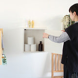 ウォールシェルフ 扉付き | WallBox7-DX D 単品M 木目