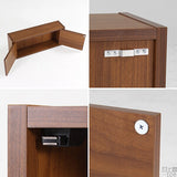 ウォールシェルフ 扉付き | WallBox7-DX E 単品S 木目