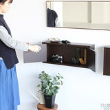 ウォールシェルフ 扉付き | WallBox7-DX E 単品S 木目