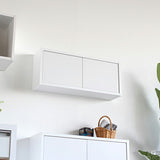 ウォールシェルフ 扉付き | WallBox7-DX E 単品S 木目