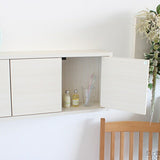 ウォールシェルフ 扉付き | WallBox7-DX E 単品M 木目