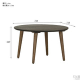 机 ウォールナット | glande-V 750×750丸LT