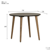 センターテーブル ウォールナット | glande-V 750×750丸HT