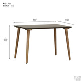 机 食卓 ラウンド脚 | glande-V 900×600四角HT