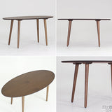 テーブル ウッド ラウンド脚 | glande-V 1200×600楕円HT