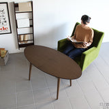 テーブル ウッド ラウンド脚 | glande-V 1200×600楕円HT