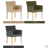 チェアー カフェ風 | JOY Sサイズ 両肘タイプ モダン生地 ナチュラル脚