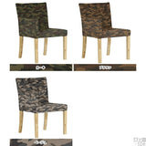 ダイニングチェア 北欧インテリア | JOY Sサイズ 右肘タイプ 迷彩生地 ナチュラル脚