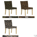 ダイニングチェア カフェ風インテリア | JOY Sサイズ 肘なしタイプ 迷彩生地 ナチュラル脚