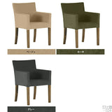 椅子 おしゃれ | JOY Sサイズ 両肘タイプ ブラウン脚 モダン生地