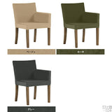 ダイニングチェアー カフェ風インテリア | JOY Sサイズ 左肘タイプ ブラウン脚 モダン生地