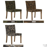 チェアー 北欧インテリア | JOY Sサイズ 肘なしタイプ 迷彩生地 ブラウン脚