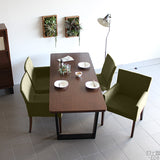 カフェチェア カフェチェアー | JOY Mサイズ 左肘タイプ モダン生地 ブラウン脚 1脚