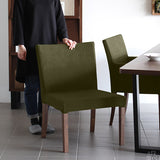 ソファチェア レストラン椅子 | JOY Mサイズ 肘なしタイプ モダン生地 ブラウン脚 1脚