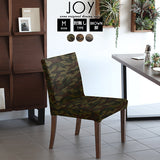 イス レストランチェアー 食卓椅子 | JOY Mサイズ 肘なしタイプ 迷彩 ブラウン脚 1脚