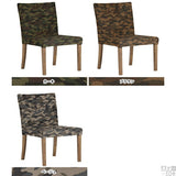 イス レストランチェアー 食卓椅子 | JOY Mサイズ 肘なしタイプ 迷彩 ブラウン脚 1脚