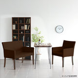 背もたれ チェア ダイニングチェア | JOY 2P M両肘タイプ ブラウン脚 ミカエル