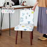 椅子 イス チェア | Joneチェア 張り込みタイプ ダークブラウン脚 イラスト生地