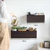 ウォールシェルフ キューブ サイズオーダー | WallBox7 cube 600 木目