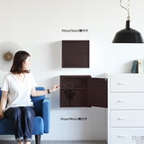 ウォールシェルフ 扉付き | WallBox7-DX D 単品M 棚付き 木目