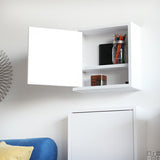 ウォールシェルフ 扉付き | WallBox7-DX D 単品S 棚付き 木目