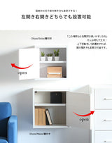 ウォールシェルフ 扉付き | WallBox7-DX D 単品S 棚付き 木目