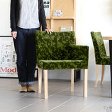 椅子 イス ダイニング | JOY 1P Sサイズ 左肘ナチュラル脚 モケットミカエル柄