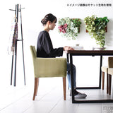 チェアー ダイニングチェアー カフェ風 | JOY 1P Sサイズ 右肘ブラウン脚 モケットミカエル柄