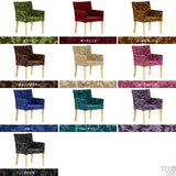 椅子 ダイニングチェアー 北欧風 | JOY 1P Mサイズ 両肘ナチュラル脚 モケットミカエル柄