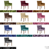 椅子 イス ダイニング | JOY 1P Mサイズ 左肘ナチュラル脚 モケットミカエル柄