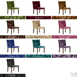 椅子 ダイニングチェア カフェ風 | JOY 1P Mサイズ 右肘ブラウン脚 モケットミカエル柄